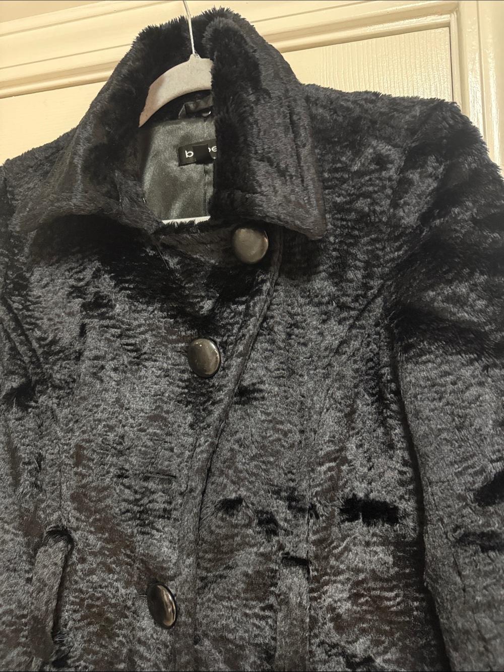 Bebe Women’s Black Faux Fur Long Coat - Picture 10 of 16